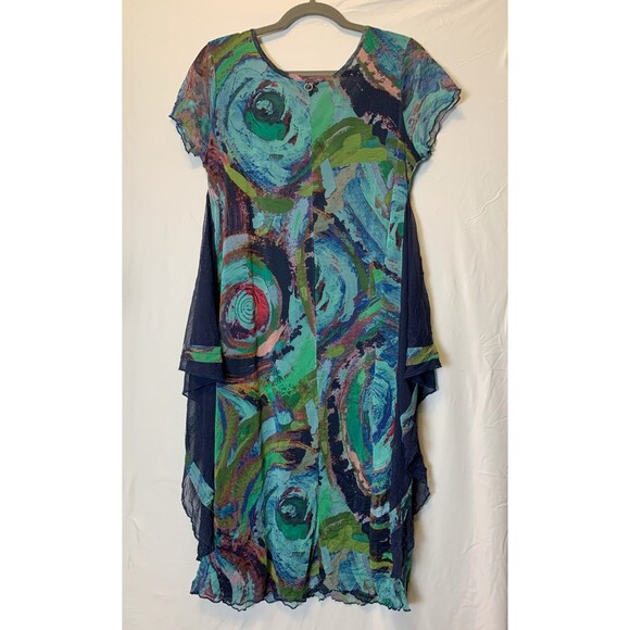 Mado et Les Autres dress (size small) ART YOU WEAR French design on mesh BOHO - Picture 14 of 14